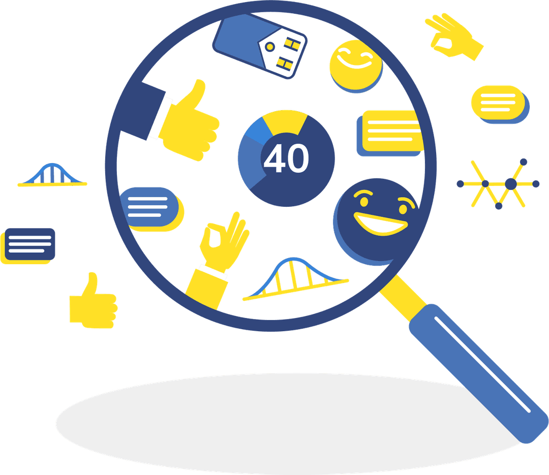 Review scoring gauge displaying customer satisfaction levels from 10 to 30 based on platforms like Google, Yelp, Facebook, Angi, BBB, and Instagram